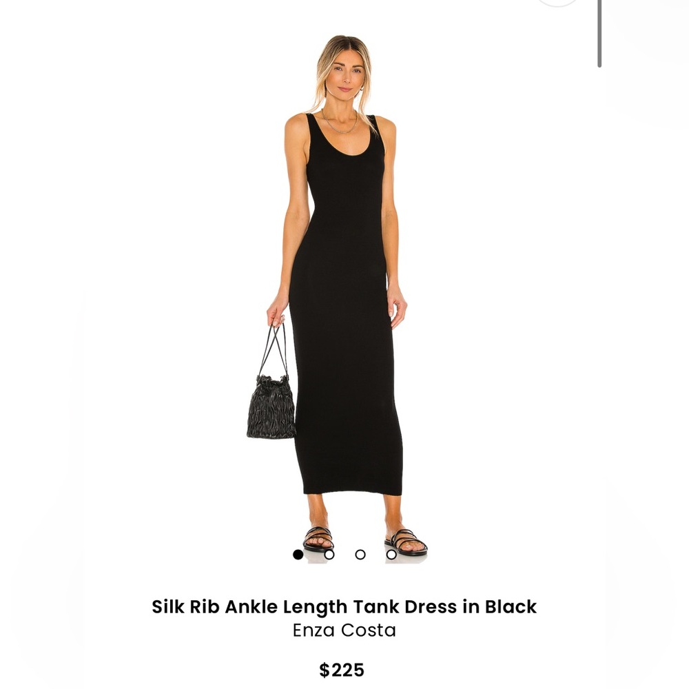 Silk rib ankle length tank dress REVOLVE
